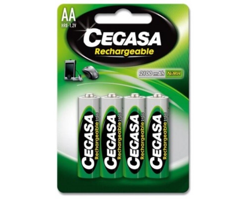 CEGASA PILA RECARGABLE HR6 2100 mAh 1  2V BL.4 UDS