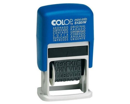 SELLO DE ENTINAJE S 120/W FORMULA 4MM ESPAÑOL AZUL/NEGRA COLOP 104894 (Espera 4 dias)