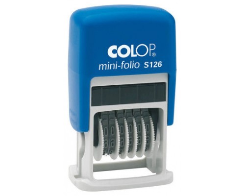 SELLO DE ENTINAJE S 126 NUMERADOR 4MM AZUL/NEGRA COLOP 104941 (Espera 4 dias)