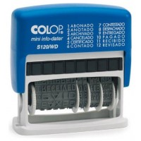 SELLO DE ENTINAJE S 120/WD FORMULA/FECHA 4MM ESPAÑOL AZUL/BICOLOR COLOP 104961 (Espera 4 dias)