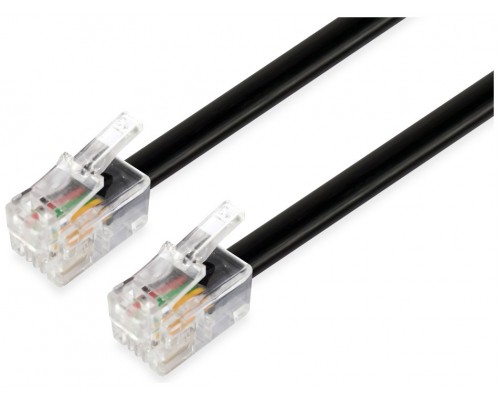 CABLE TELEFONICO PLANO EQUIP RJ11 4P4C AWG28 5M COLOR