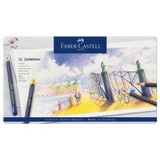 ESTUCHE DE METAL CON 36 LÁPICES DE COLORES GOLDFABER. FABER CASTELL 114736 (Espera 4 dias)