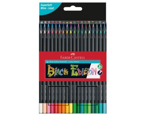 ESTUCHE 36 LÁPICES DE COLORES BLACK EDITION. FABER CASTELL 116436 (Espera 4 dias)