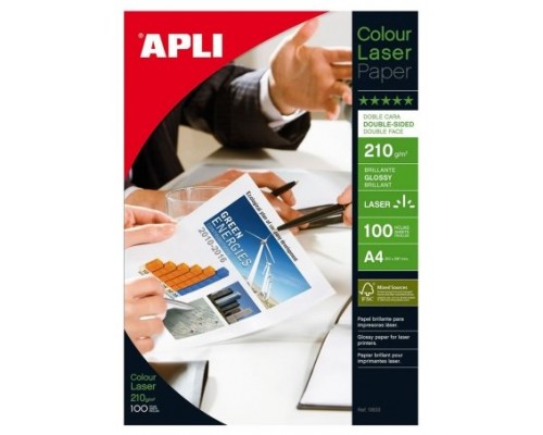 PAQUETE 100 HOJAS PAPEL FOTO GLOSS 210G. A4 APLI 11833 (Espera 4 dias)-1052 PAQUETE 100 HOJAS PAPEL FOTO GLOSS 210G. A4 APLI 11833 (Espera 4 dias)