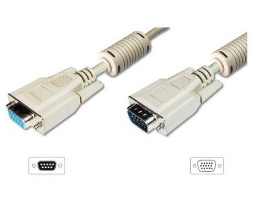 CABLE ALARGO SVGA EQUIP 3COAX MACHO - HEMBRA 5M
