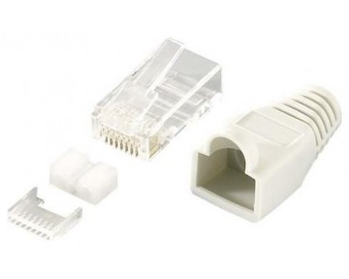 KIT 100 CONECTORES RJ45 CATEGORIA 6 CON CAPUCHON Y