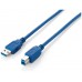 CABLE USB 3.0 EQUIP TIPO A  MACHO  - B MACHO  1M 