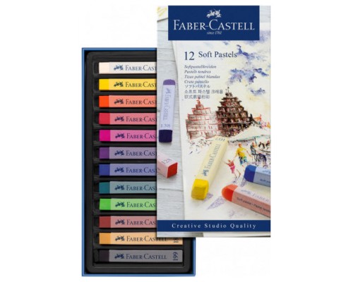 ESTUCHE 12 BARRAS SOFT PASTEL FABER CASTELL 128312 (Espera 4 dias)