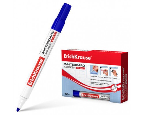 MARCADOR PIZARRA BLANCA W-500 AZUL ERICH KRAUSE 12846 (MIN12) (Espera 4 dias)