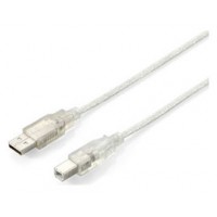 CABLE USB-A  2.0 EQUIP TIPO A - B   TRANSPARENTE 1.8M-1601 CABLE USB-A  2.0 EQUIP TIPO A - B   TRANSPARENTE 1.8M