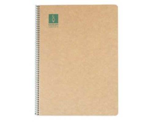 CUADERNO ESPIRAL DIN-A5 RECICLADO FSC 50 HOJAS 80G. HORIZONTAL CON MARGEN.GREEN ESCOLOFI 130210704 (MIN5) (Espera 4 dias)