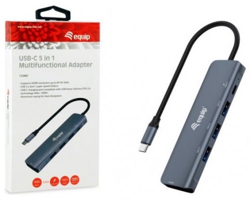 DOCKING USB-C EQUIP 133487 A 1xHDMI 4K 1xUSB-C PD 100W