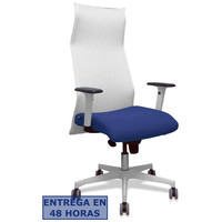 PIQUERAS Y CRESPO Sillon Sahuco blanco bali azul oscuro brazos blancos base blanca ruedas parque 65mm-25970 PIQUERAS Y CRESPO Sillon Sahuco blanco bali azul oscuro brazos blancos base blanca ruedas parque 65mm