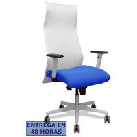 PIQUERAS Y CRESPO Sillon Sahuco blanco bali azul brazos blancos base blanca ruedas parque 65mm-25970 PIQUERAS Y CRESPO Sillon Sahuco blanco bali azul brazos blancos base blanca ruedas parque 65mm