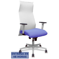 PIQUERAS Y CRESPO Sillon Sahuco blanco bali azul claro brazos blancos base blanca ruedas parque 65mm
