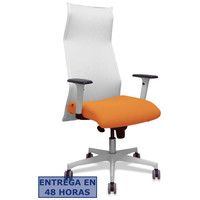 PIQUERAS Y CRESPO Sillon Sahuco blanco bali naranja brazos blancos base blanca ruedas parque 65mm-25970 PIQUERAS Y CRESPO Sillon Sahuco blanco bali naranja brazos blancos base blanca ruedas parque 65mm