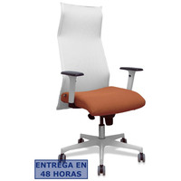 PIQUERAS Y CRESPO Sillon Sahuco blanco bali marron brazos blancos base blanca ruedas parque 65mm