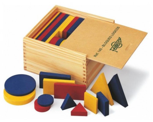 FAIBO Conjunto bloques lógicos madera prensada (Espera 4 dias)