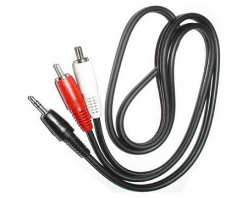 CABLE AUDIO MINI JACK 3.5MM MACHO a 2 RCA MACHO 2.5M