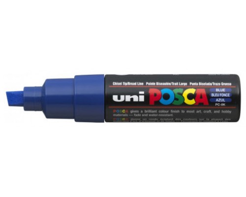 MARCADOR PC-8K POSCA PUNTA B 8MM. AZUL UNI-BALL 300491000 (MIN6) (Espera 4 dias)