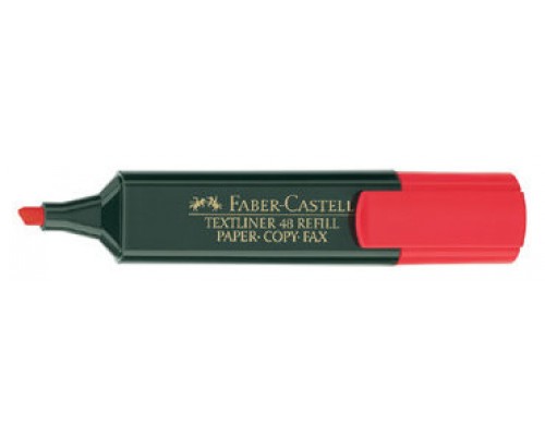 MARCADOR FLUOR TEXTLINER ROJO FABER CASTELL 154821 (MIN10) (Espera 4 dias)