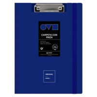 CARPETA A4 TAPA POLYFOAM CON PINZA SUPERIOR UNEQUAL MINIMAL AZUL GRAFOPLAS 1550930 (Espera 4 dias)