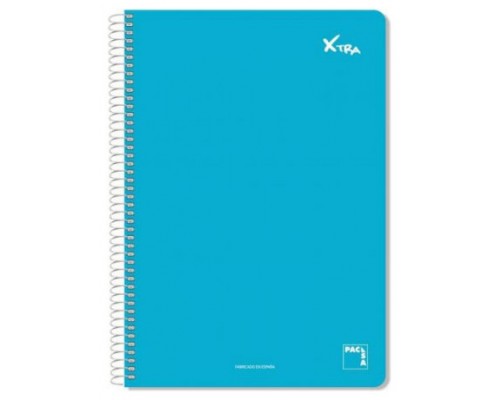 CUADERNO SERIE XTRA 60GR.TAPA CONTRACOLADA FOLIO (215X310MM.) 80 HOJAS CUADRÍCULA 4X4 COLOR AZUL PACSA 16070 (MIN5) (Espera 4 dias)