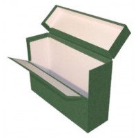 CAJA TRANSFERENCIA FOLIO DOBLE LOMO CARTON FORRADO EN GELTEX (39X25,5X20 CM) VERDE MARIOLA 1689VE (Espera 4 dias)