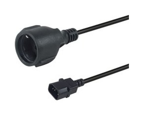 CABLE ALIMENTACION SHUKO HEMBRA A  IEC MACHO C14 0.25M