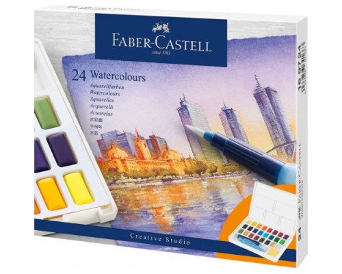 ESTUCHE CON 24 ACUARELAS CREATIVE STUDIO. FABER CASTELL 169724 (Espera 4 dias)