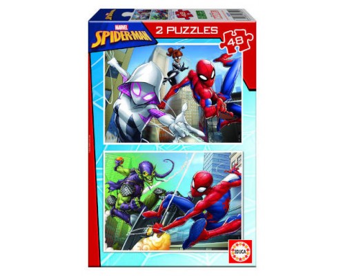 PUZZLE 2x48 SPIDER-MAN DE 4-6 AÑOS EDUCA BORRAS 18099 (Espera 4 dias)