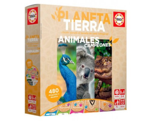 JUEGO PLANETA TIERRA - ANIMALES CAMPEONES EDUCA BORRAS 18708 (Espera 4 dias)