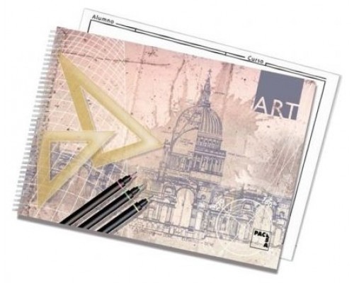 CUADERNO BLOCKS  DIBUJO ART 140 GRS. FOLIO PROLONGADO 20 HOJAS 2 TALADROS LISO CON RECUADRO PACSA 18848 (MIN10) (Espera 4 dias)