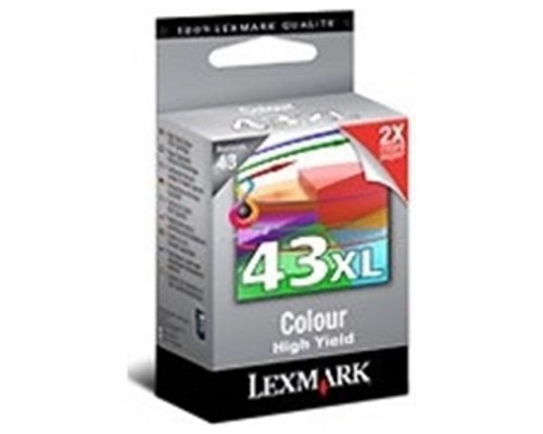 LEXMARK Z1520, Multifuncion X4850/6570/9350/9570 Cartucho Color nº43XL PLUS