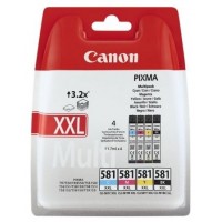 MULTIPACK 4 CARTUCHOS CANON TINTA CLI-581 XXL BK/C/M/Y (Espera 4 dias)