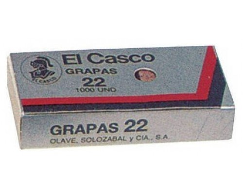 CAJA DE 1000 GRAPAS GALVANICZADAS MODELO 22/6G EL CASCO 1G00221 (Espera 4 dias)