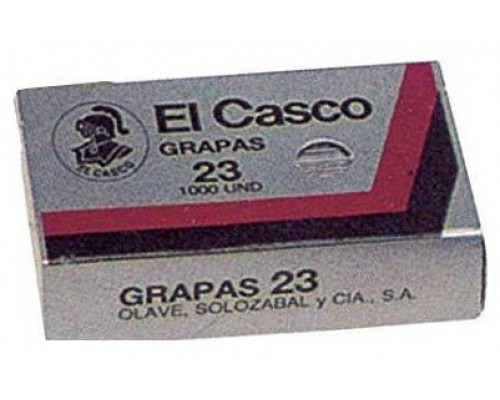 CAJA DE 1000 GRAPAS GALVANIZADAS MODELO 23/6G EL CASCO 1G00231 (Espera 4 dias)