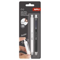 PACK 2 LAPICES RETRACTIL INFINITO NEGRO/BLANCO APLI 20064 (Espera 4 dias)-1051 PACK 2 LAPICES RETRACTIL INFINITO NEGRO/BLANCO APLI 20064 (Espera 4 dias)