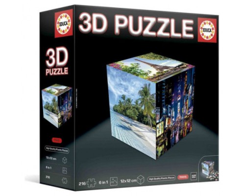 PUZZLE CUBO 3D VIAJES EDUCA BORRAS 20124 (Espera 4 dias)