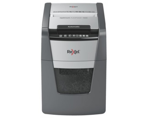 Rexel Optimum AutoFeed+ 100X triturador de papel Corte cruzado 55 dB 22 cm Negro, Gris (Espera 4 dias)