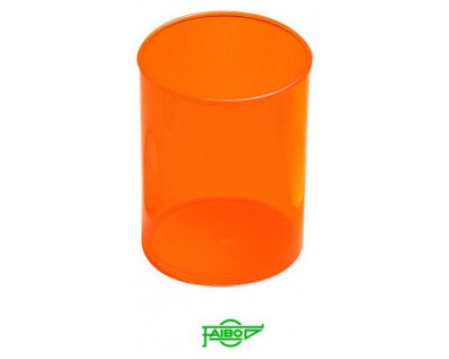 CUBILETE DE PLASTICO 78 MM. DIAMETRO X 100 MM. ALTO TRANSPARENTE NARANJA FAIBO 205-18 (MIN10) (Espera 4 dias)