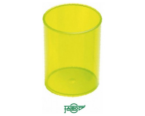 CUBILETE DE PLASTICO 78 MM. DIAMETRO X 100 MM. ALTO TRANSPARENTE AMARILLO FAIBO 205-20 (MIN10) (Espera 4 dias)