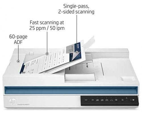 ESCANER DOCUMENTAL HP SCANJET PRO 2600 F1 ADF DUPLEX (Espera 4 dias)