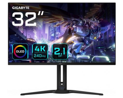 AORUS FO32U2P pantalla para PC 80 cm (31.5") 3840 x 2160 Pixeles 4K Ultra HD OLED Negro (Espera 4 dias)