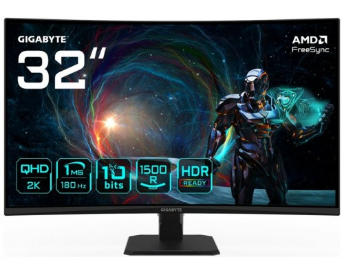 MONITOR GAMING GIGABYTE GS32QCA EK  31.5" 2560X1440 QHD