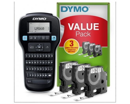 ROTULADORA LABERMANAGER 160 + 3 CINTAS D1 12MM NEGRO/BLANCO VALUE PACK DYMO 2142267 (Espera 4 dias)