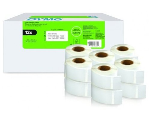 PACK 12 ROLLOS LW ETIQUETAS 25X54MM DYMO 2177563 (Espera 4 dias)