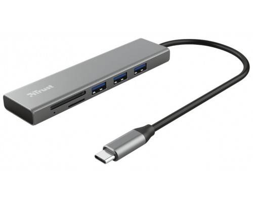 HUB TRUST HALYX ALUMINIUM USB-C A 3 PUERTOS USB-A