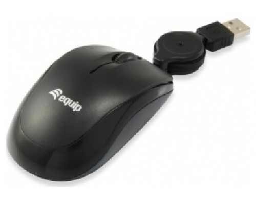 MOUSE EQUIP LIFE OPTICO 2 BOTONES USB CABLE RETRACTIL