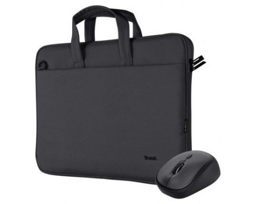 PACK MALETIN Y MOUSE TRUST BOLOGNA 24988 NEGRO